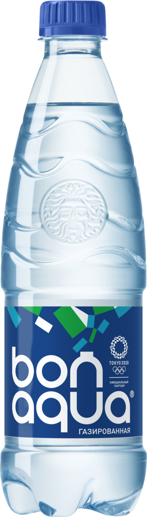 Вода питьевая BONAQUA, 0.5л, газ